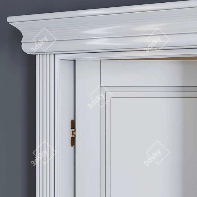 Italian Design Solo1: Classic Doors with Hidden Hinge 3D model image 3