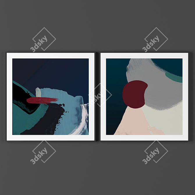 Modern Frame Collection - 2 Frames (650x650 mm) 3D model image 1