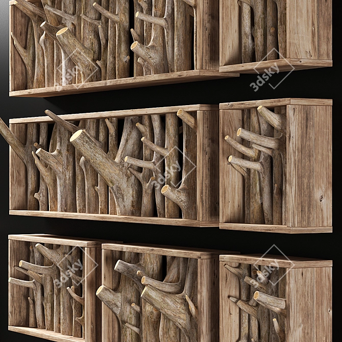 Rustic Firewood Decor Logs 3D model image 3