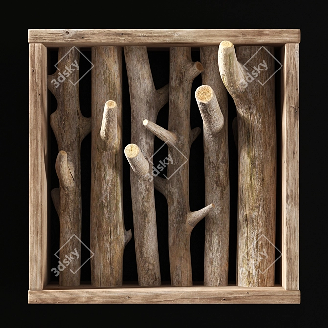 Rustic Firewood Decor Logs 3D model image 4