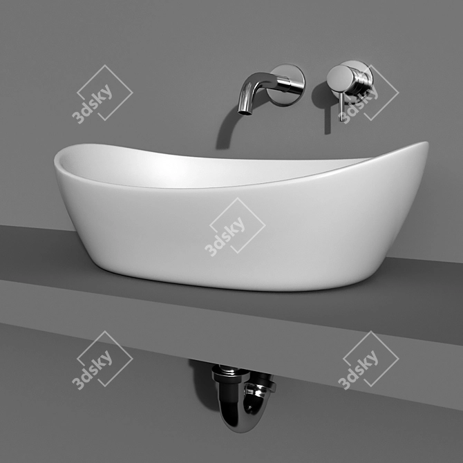 Amore Silkstone Washbasin by PAA 3D model image 2