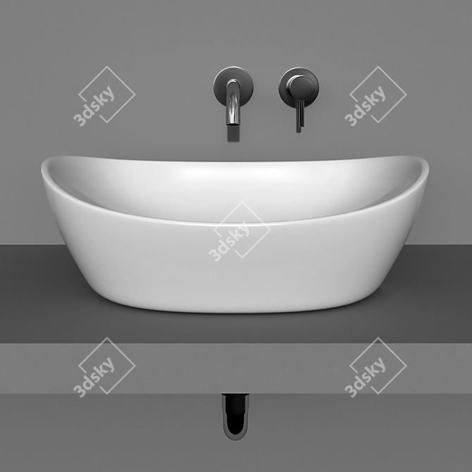 Amore Silkstone Washbasin by PAA 3D model image 3