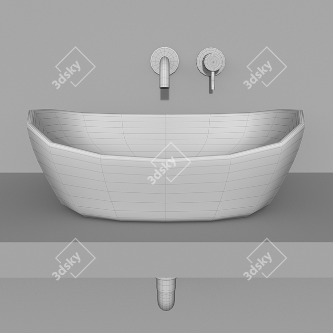 Amore Silkstone Washbasin by PAA 3D model image 4