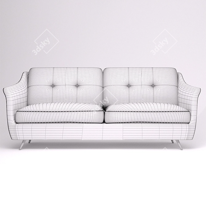 Contemporary Edmund Sofa by Bellus 3D model image 3