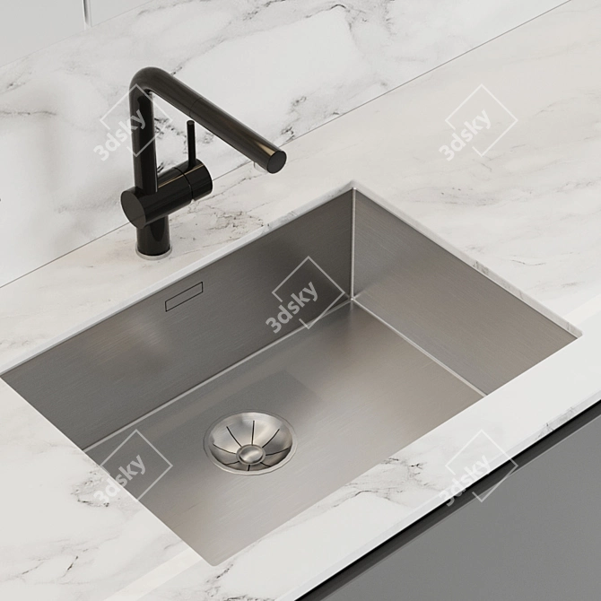 Blanco Mixer and Sink 3D model image 4