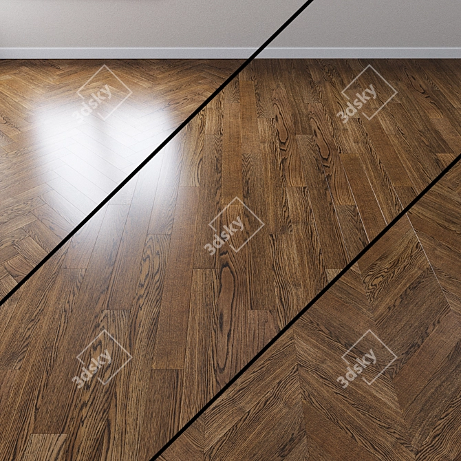 Stone Stream Oak Parquet 3D model image 1