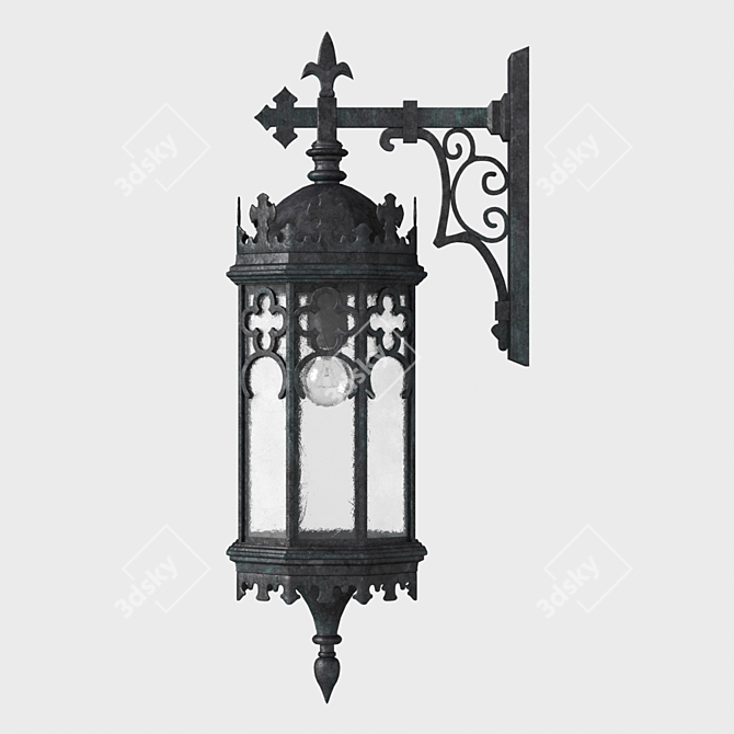 Versatile Outdoor Wall Light 3D model image 2