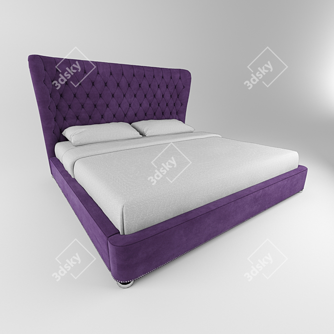 Cozy Dream Bed 3D model image 1