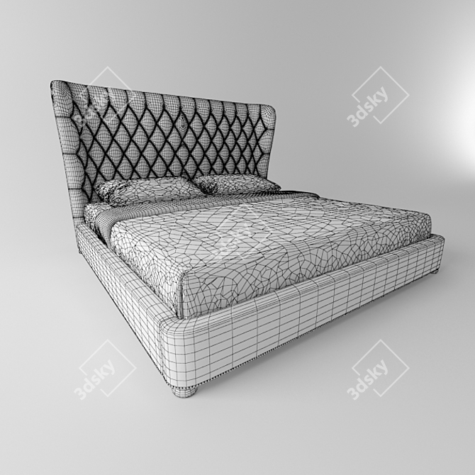 Cozy Dream Bed 3D model image 2