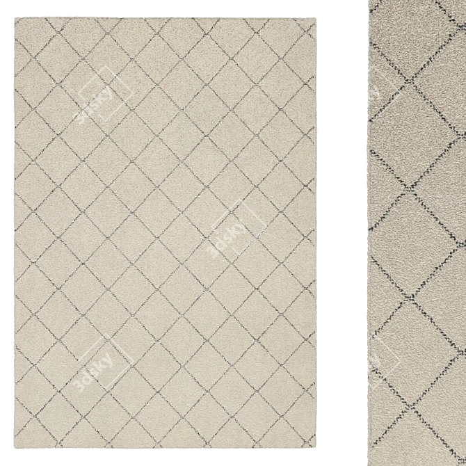 Scandinavian Chic: Ikea Rug Set 3D model image 5