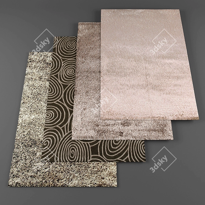 Elegant Rug Collection: Rugs137 3D model image 1