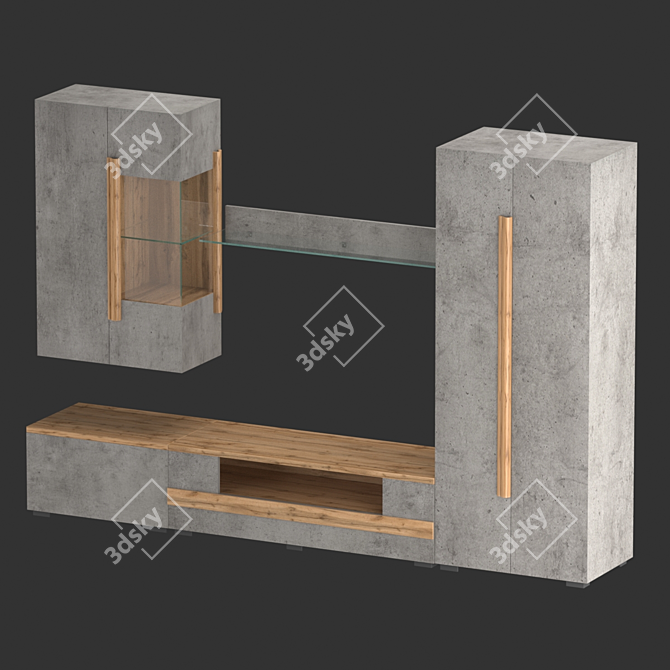 Rimini K4 Wall Unit: Stylish Storage Solution 3D model image 2