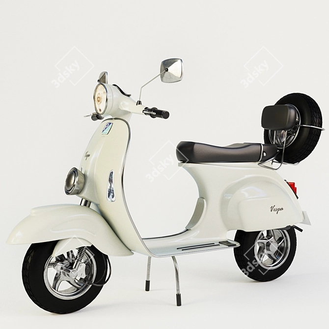 Vintage Vespa 04: High Quality 3D Model 3D model image 3