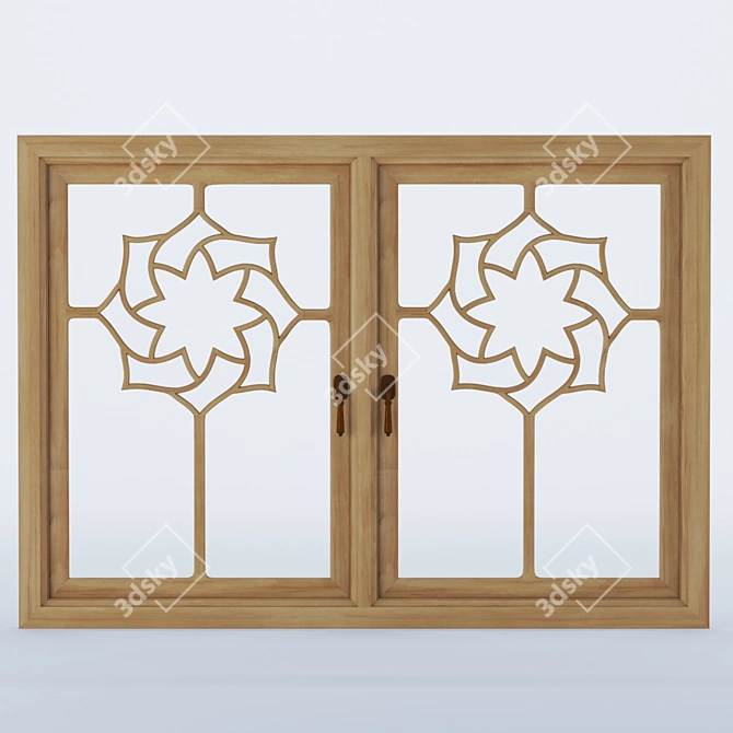 Rustic Eslimi Windows: Vintage Charm 3D model image 1