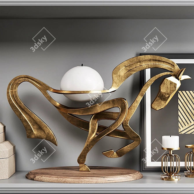 Elegant Interiors Decor Set 3D model image 3