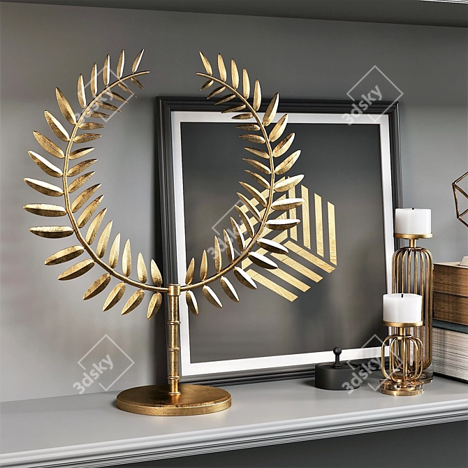 Elegant Interiors Decor Set 3D model image 4