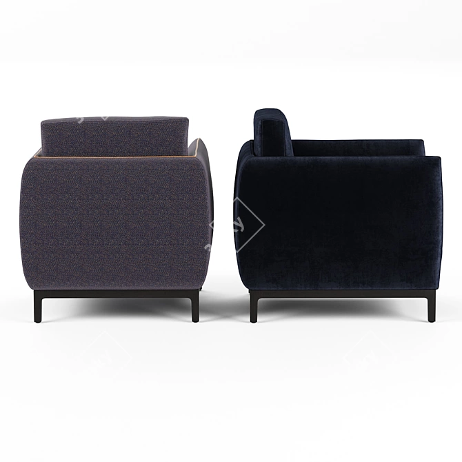 Lima Armchair: Sleek & Modern Design 3D model image 2