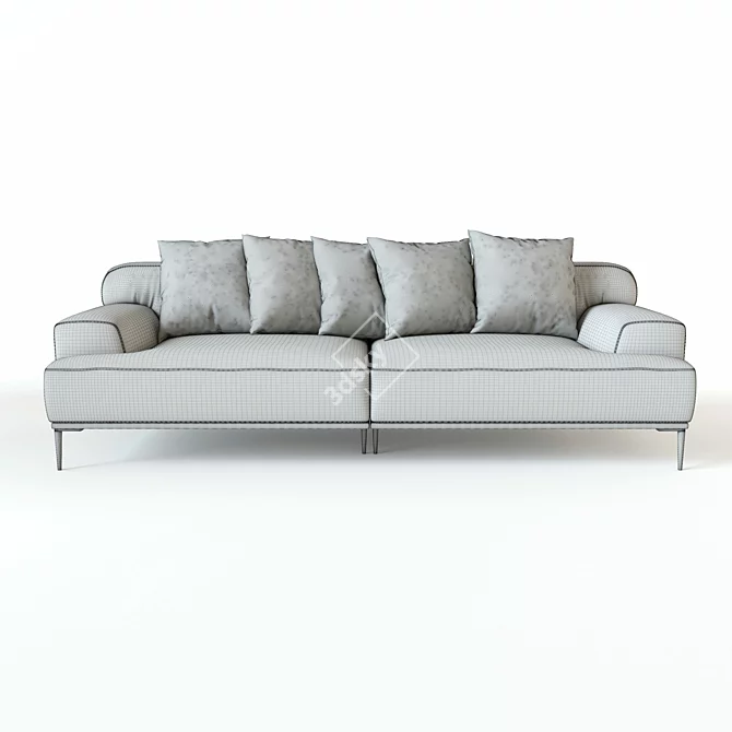 Modern Ottone 3-Seater Sofa 3D model image 3