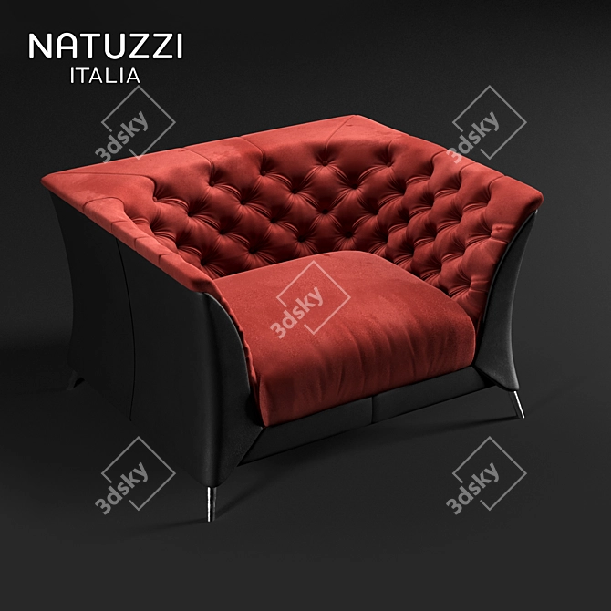 Title: Natuzzi La Scala Armchair: Elegant and Comfortable 3D model image 2