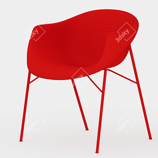 Tweet Plastic Armchair: Modern, Stylish & Comfortable 3D model image 2