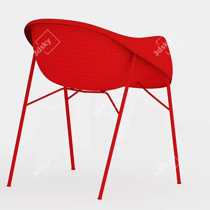 Tweet Plastic Armchair: Modern, Stylish & Comfortable 3D model image 3