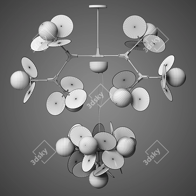 Elegant Lauren Chandelier 3D model image 2