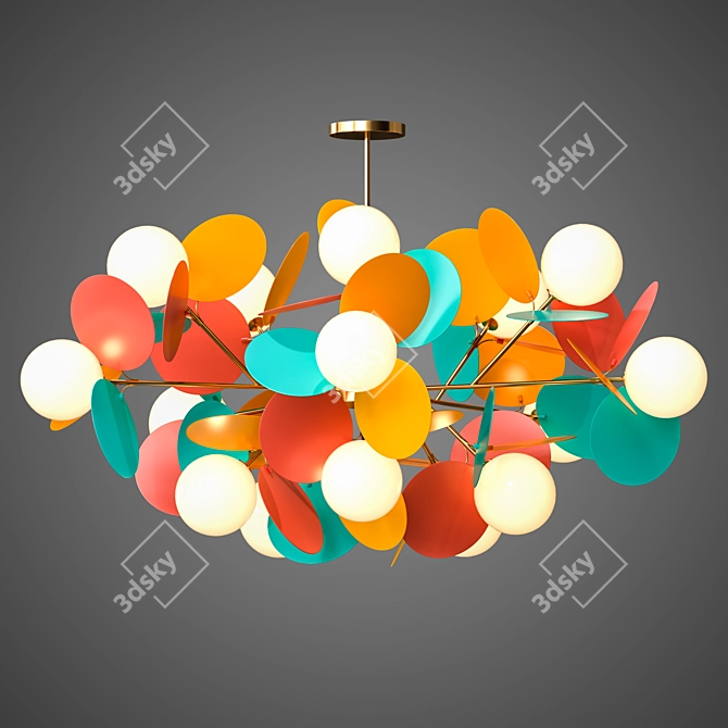 Elegant Lauren Chandelier 3D model image 3