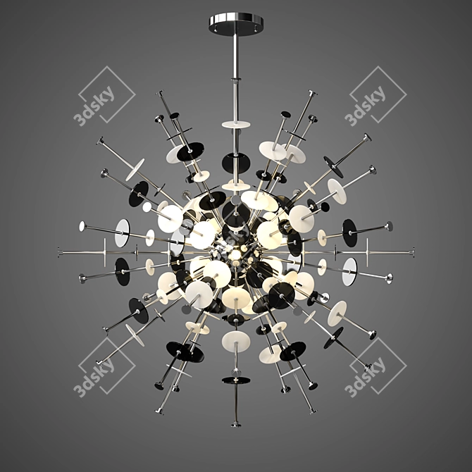 Dandelion Chandelier: Elegant Illumination 3D model image 3