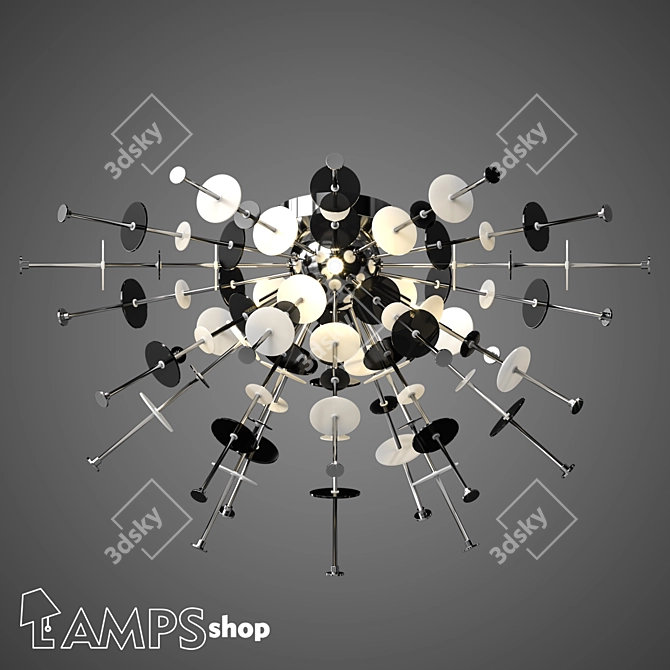 Dandelion Dazzle: L1229 Chandelier 3D model image 1