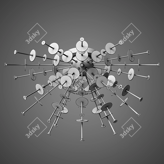 Dandelion Dazzle: L1229 Chandelier 3D model image 2