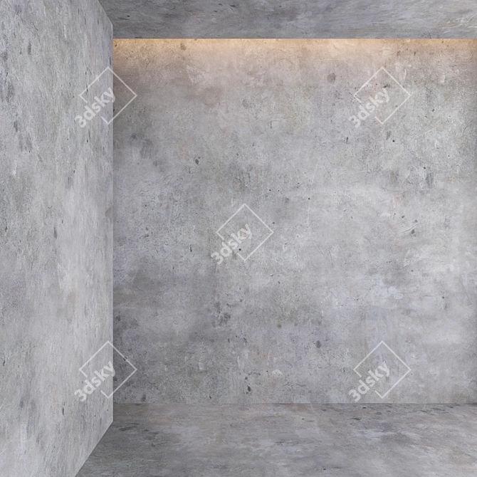 Decorative Concrete Texture Kit 3D model image 1