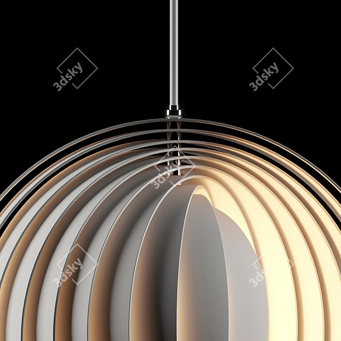 Vintage Moon Lamp by Verner Panton 3D model image 7