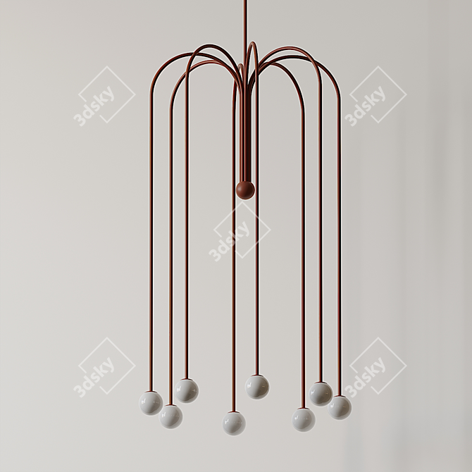 Elegant Parachute Chandelier: Michael Anastassiades 3D model image 1