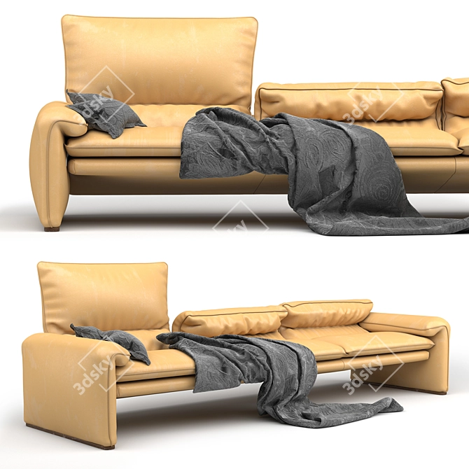 Cassina Maralunga 2014: Sleek & Elegant Sofa 3D model image 1