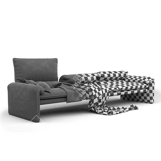 Cassina Maralunga 2014: Sleek & Elegant Sofa 3D model image 3