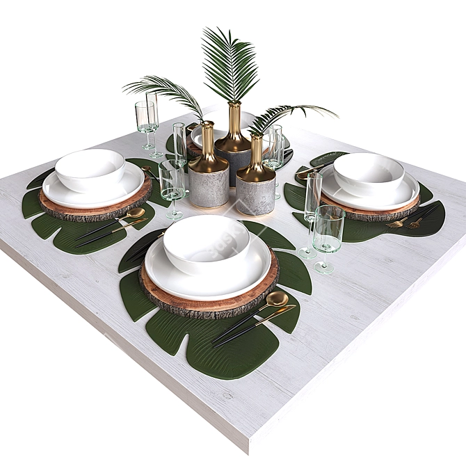  PBR Tableware Set: Perfect for Corona Render 3D model image 4