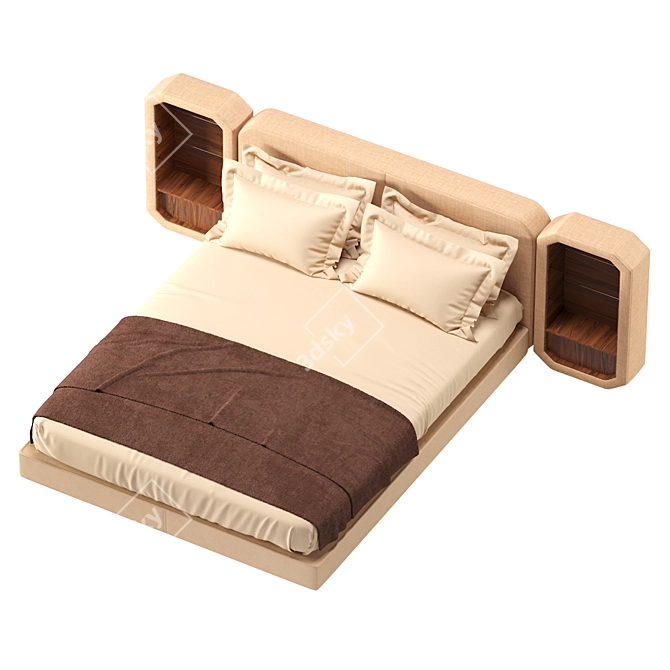 Luxurious Tonino Lamborghini Rem Bed: Ultimate Comfort and Style 3D model image 3