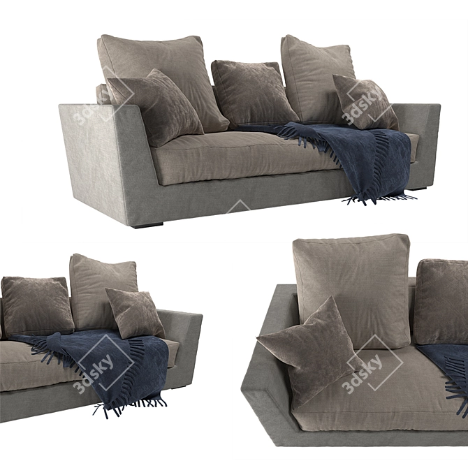 Mik Gervasoni: Sleek Style Sofa 3D model image 1