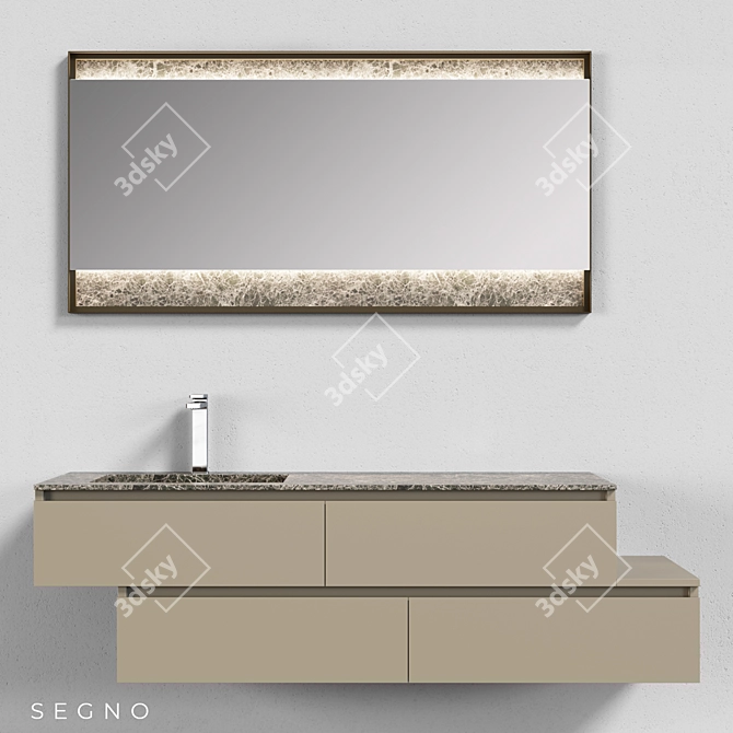 Cerasa SEGNO | Wall-mounted Vanity Unit 3D model image 1