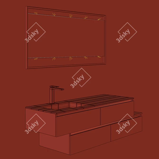 Cerasa SEGNO | Wall-mounted Vanity Unit 3D model image 5