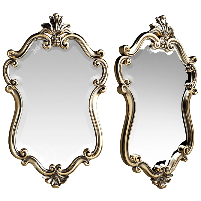 Elegant Classical Mirror 6 3D model image 1