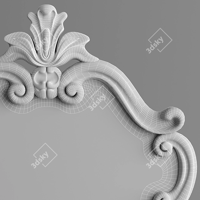 Elegant Classical Mirror 6 3D model image 3