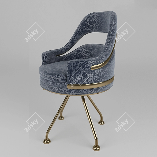 Elegant Blossom Seat 3D model image 3