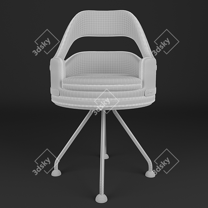 Elegant Blossom Seat 3D model image 5