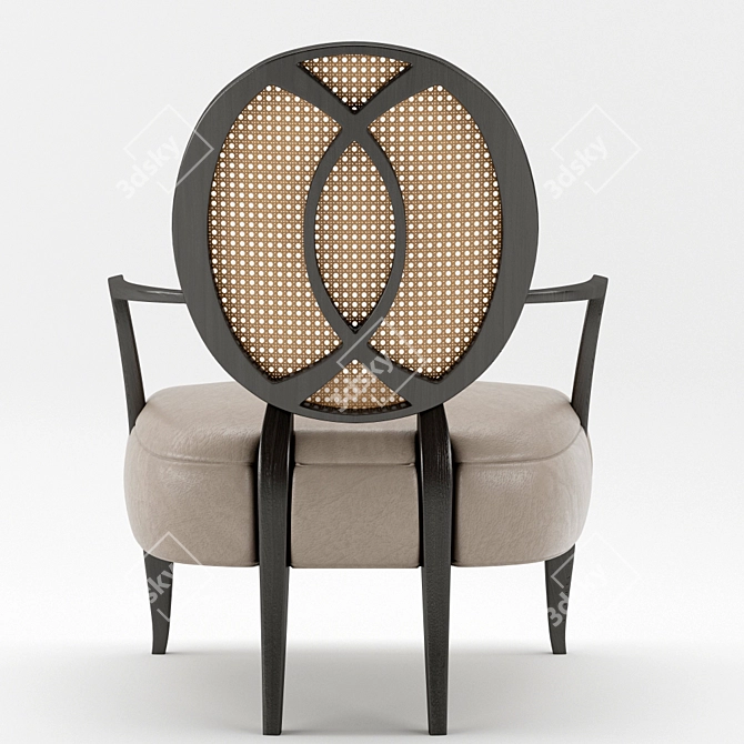 Elegant Mahogany Armchair: La Pausa 3D model image 3