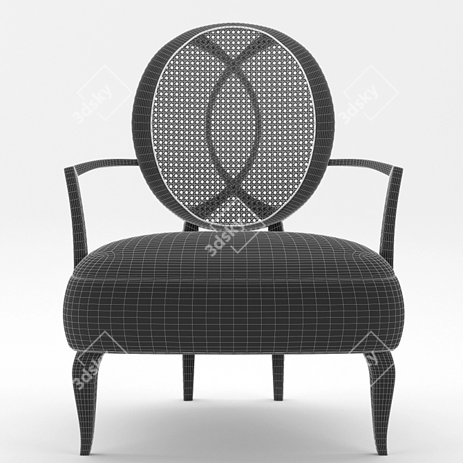 Elegant Mahogany Armchair: La Pausa 3D model image 4