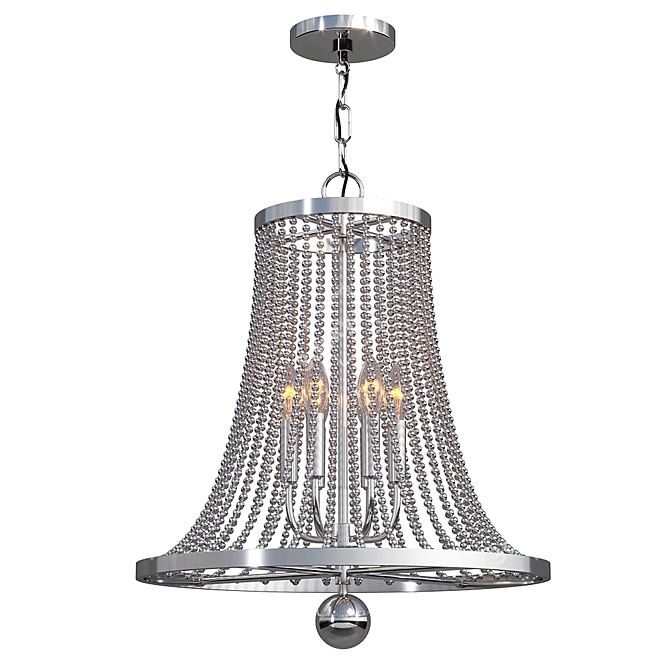 Elegant Spool Pendant Light 3D model image 1