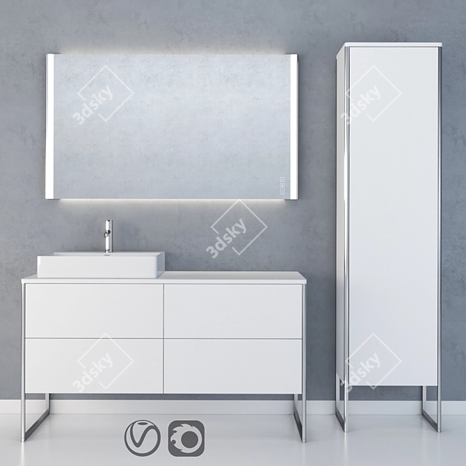 Duravit XSquare Collection: Modern Bathroom Solution 3D model image 1