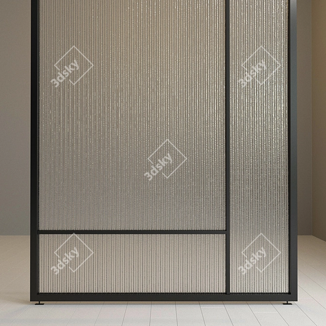 Versatile Glass Partition: 71 Inches - Customizable Design 3D model image 3