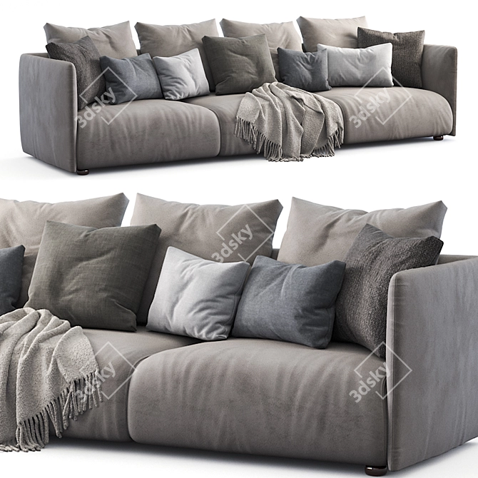 Lullaby Sofa: Stylish and Comfortable 3D model image 1